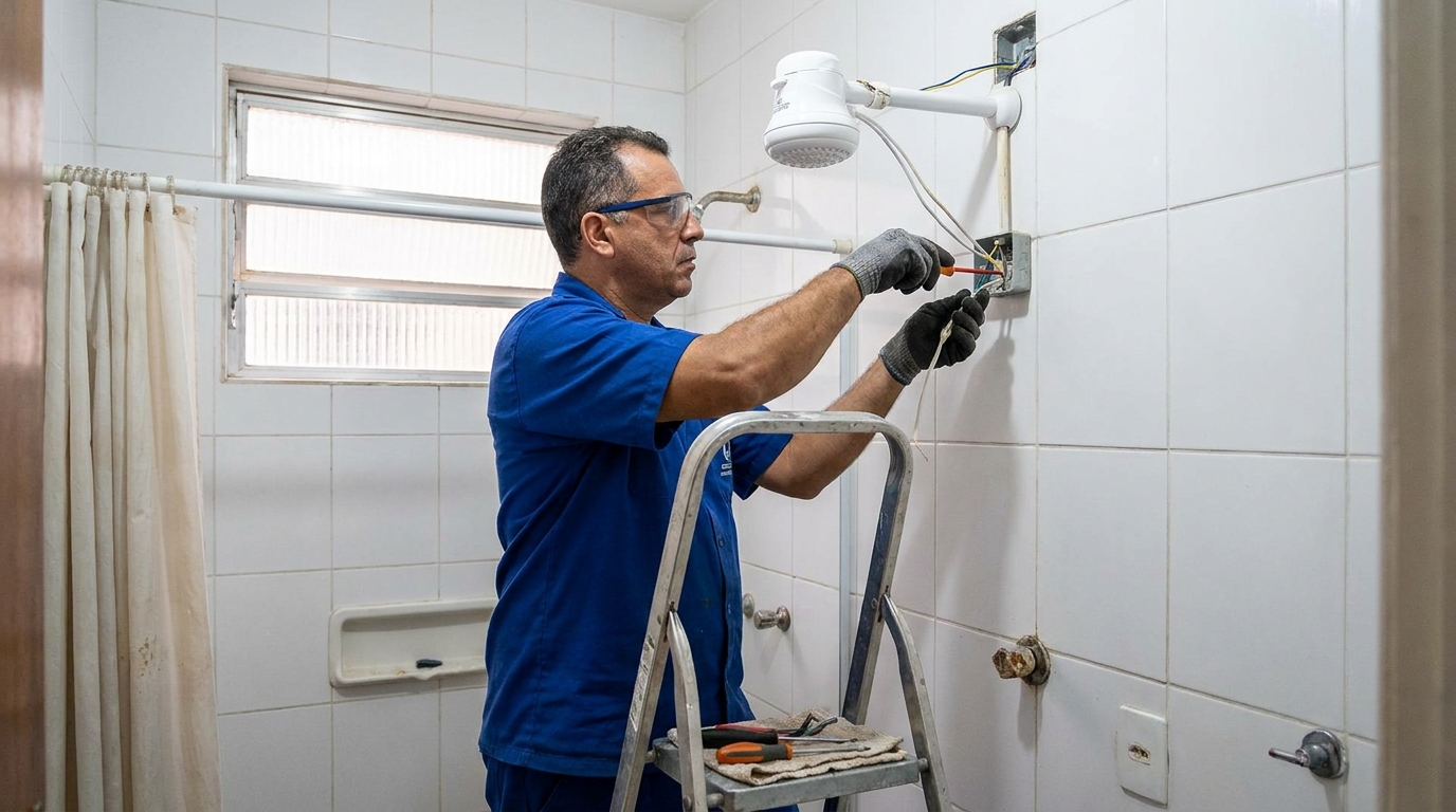 Instalacao de chuveiro eletrico em Ponta Grossa‑PR